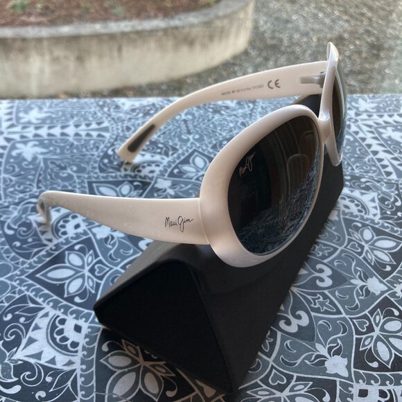 Maui Jim Nahiku MJ 436 05 White Pearl Frame POLARIZED Lens Sunglass Women's New - Picture 9 of 16